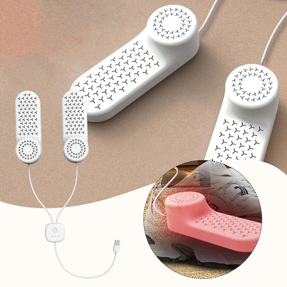 Máquina secadora de zapatos con temporizador y enchufe USB, deshumidificador de secado de botas eléctricas de 10W, calentador de calor portátil para viajes e invierno