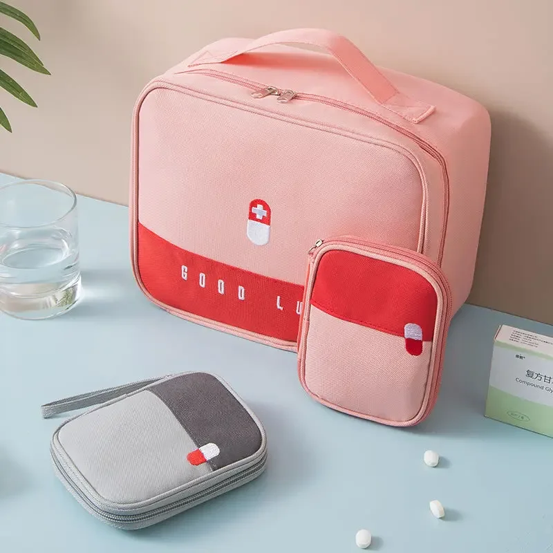 Large-Capacity Thickened Medicine Box Layered Family First Aid Kit Medicine Boxes Medicine Cabinet Portable Fabric Storage Bag