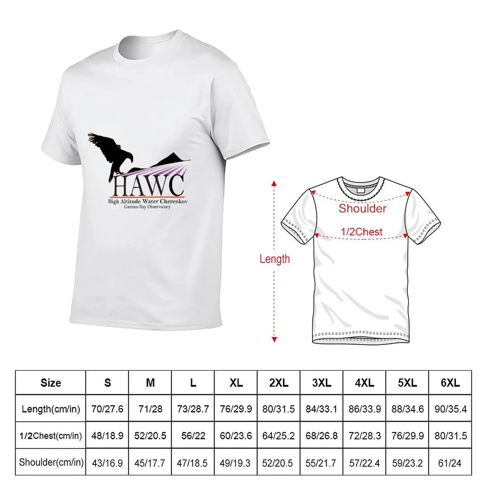 High Cherenkov Logo (HAWC) Altitude Water T-Shirt Festive Simple T-Shirt