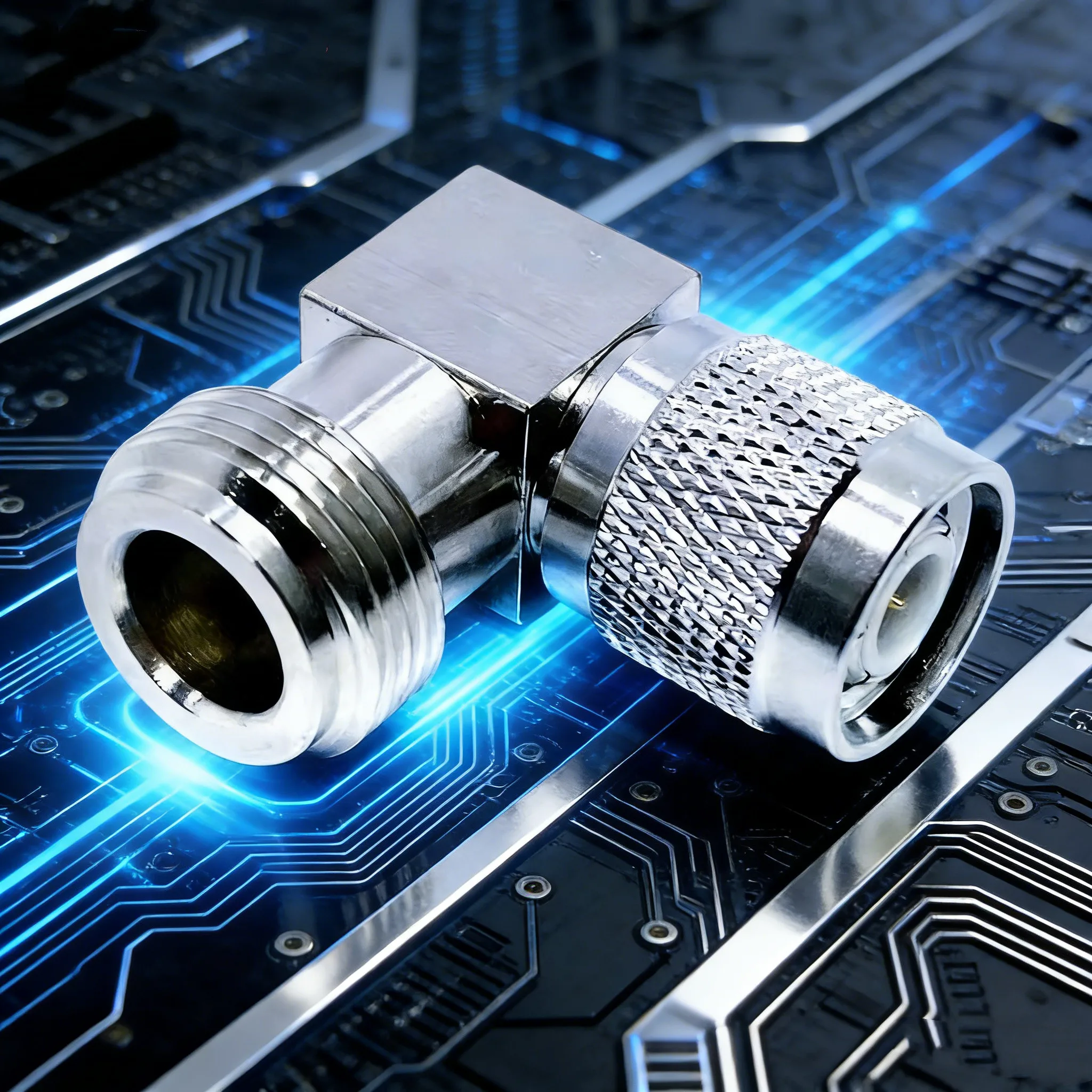 

Free shipping 5pcs TNC Male Plug to N Female Right Angle RF Connector Adapter