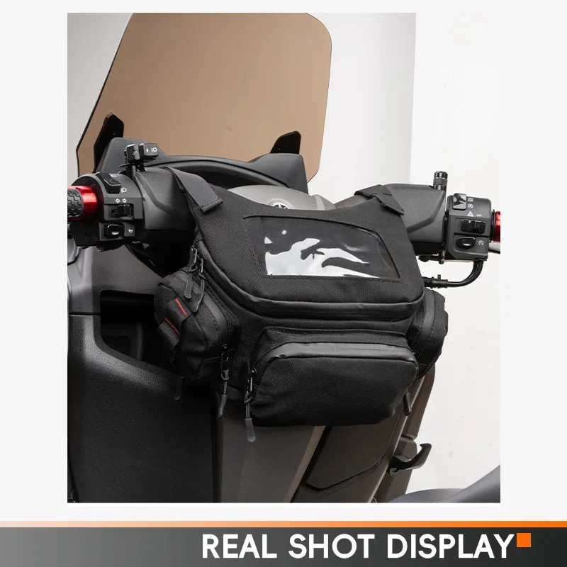 Front Motorcycle Bag Touch Screen Waterproof Cycling Navigation Handlebar Storage Bag for NMAX155  XMAX300  Scooter General