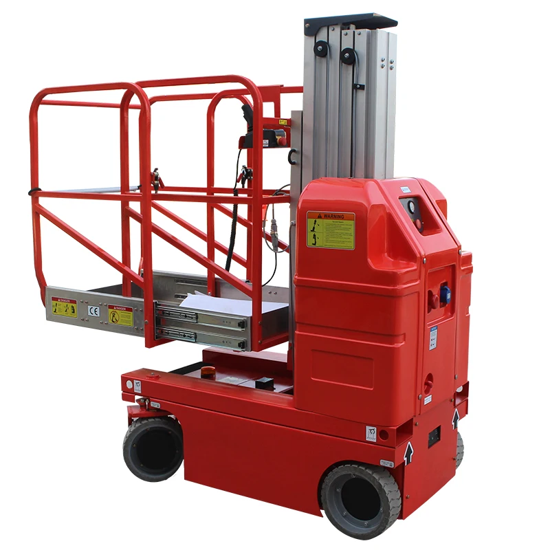 Portable Duct Lifter 8M 9.5M High End Self Propelled Hydraulic Chain Scaffolding Tools for Aerial Installation Use