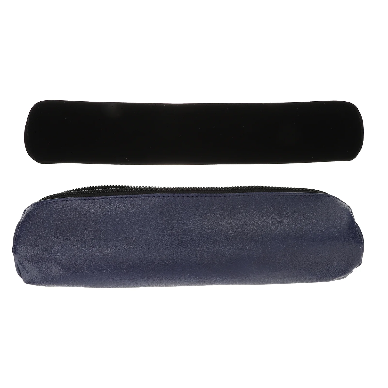 

PU Bracelets Bag Jewelry Organizer Dark Blue Cover Black Sponge Roll Travel Jewelry Display Storage Pouch Bangle