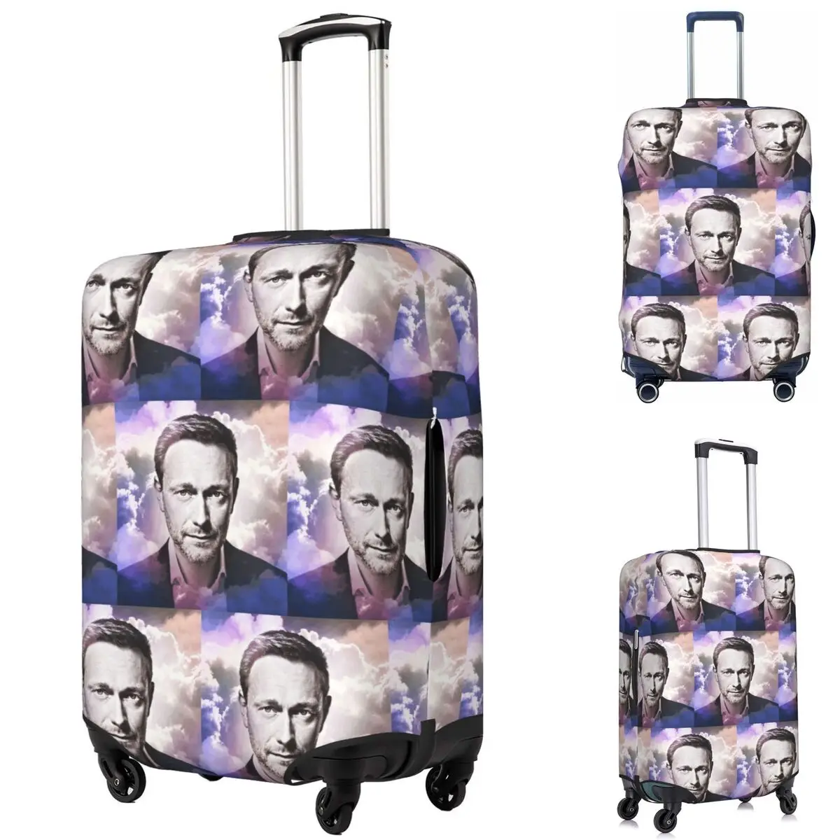 

Legend Christian Lindner Minister Of Finance Suitcase Cover Protection Elastic Trip Luggage Protector Covers for 18-32 Inch
