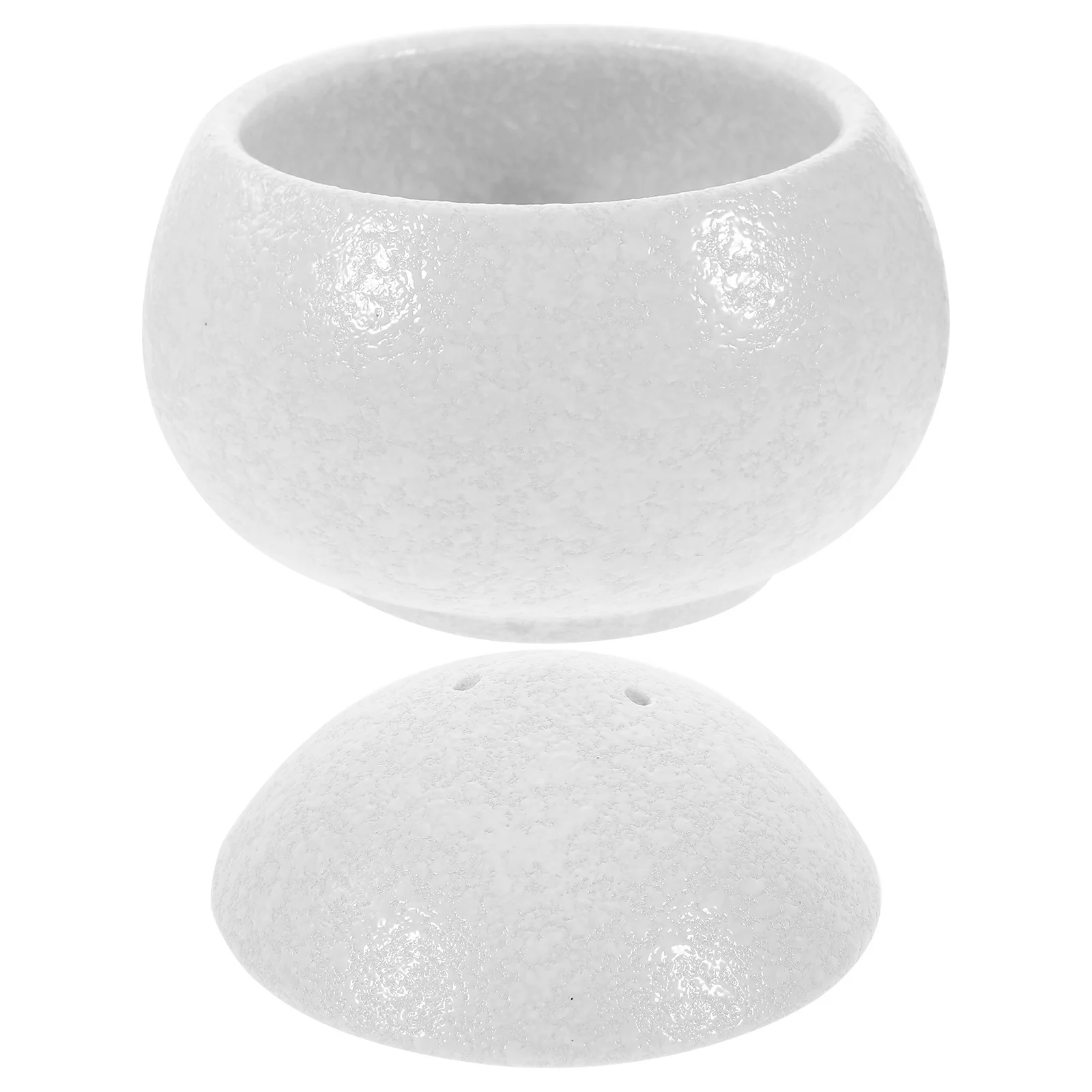 

Porcelain Bowl Ceramic Food Container with Lid Small Sauce Dish for Home Restaurant Aromatherapy