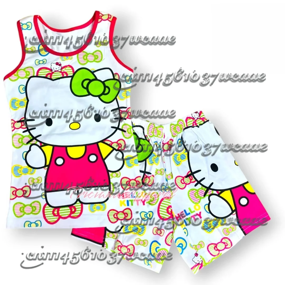Sanrio Themed Hello Kitty Series Vest Set, Sports Basketball Jersey, Summer Oversized Vest Shorts, Maternity Outfit, New 2026