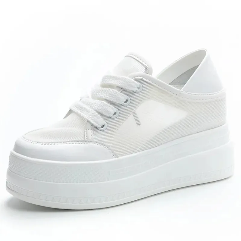 

Высокое качество 8 см дышащая сетка из натуральной кожи женская обувь на платформе кроссовки на танкетке для женщин летняя обувь модные кроссовки
