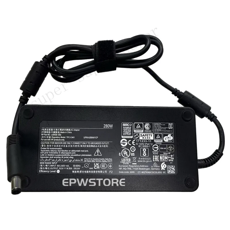 Cargador Adaptador de Corriente Alterna S+ 20V 14.36A 280W para HP ENVY 32 36 All-In-One PC