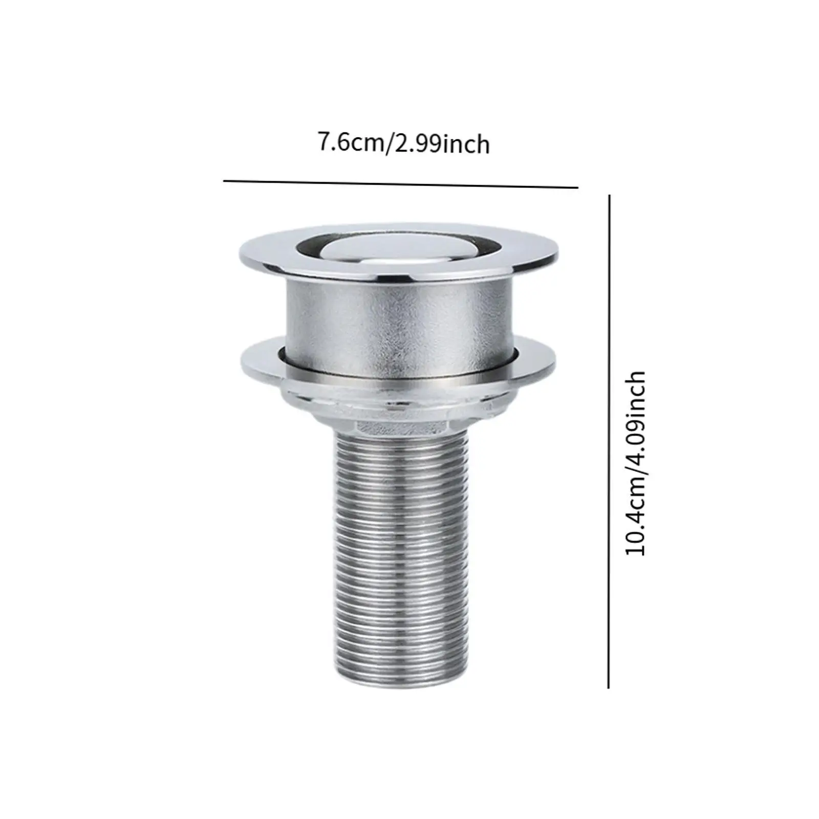 Straight thru Hull Fitting, Spare Parts, Easy to Install, Accessories with Nut and Gasket for Marine Boats Yachts Rvs