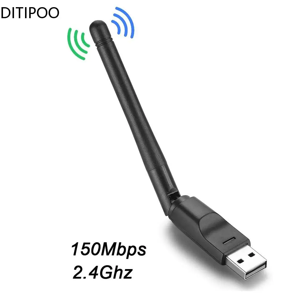 

150Mbps USB Wifi Adapter 2.4G Antenna USB 802.11n/g/b Ethernet Wi-fi Dongle Usb Lan Wireless Network Card PC Wifi Receiver