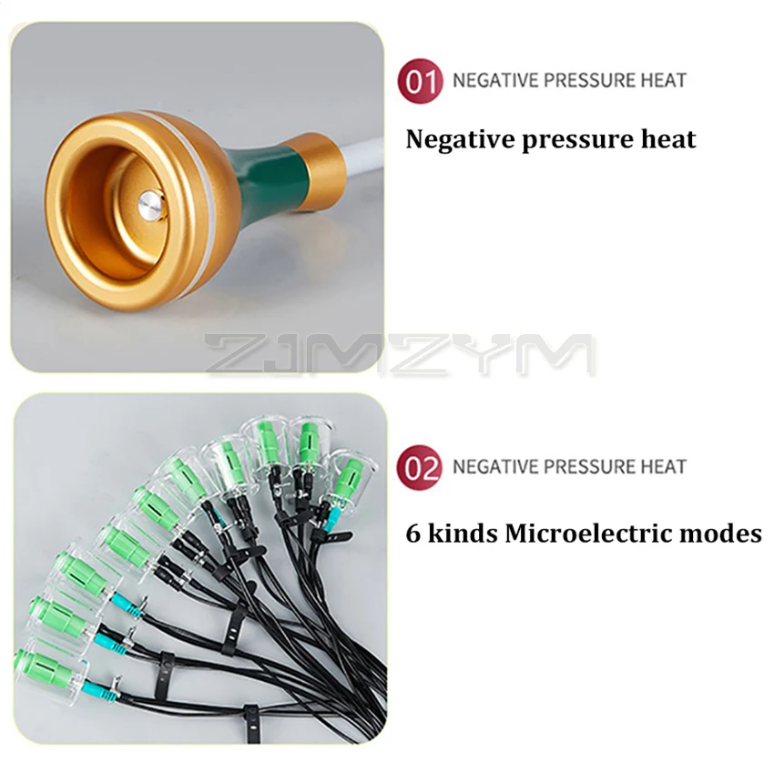 3-In-1 Meridian Instrument EMS Meridian Body Massager Muscle Relaxation Vacuum Cupping Instrument Microelectric Heating Massage