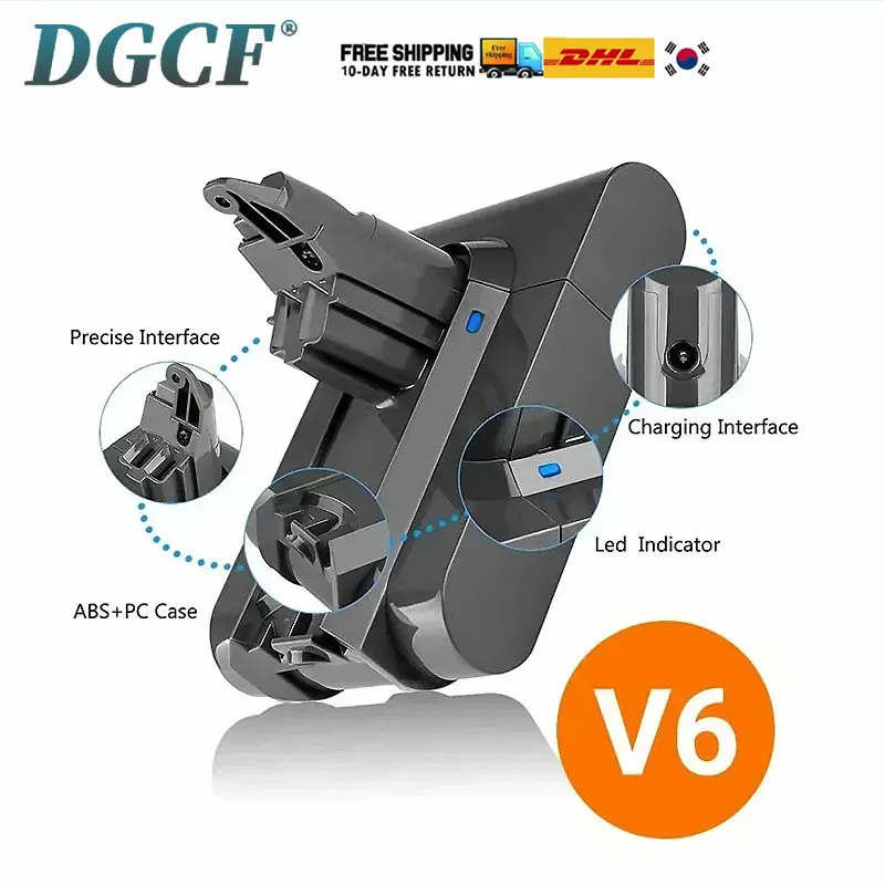 

New 21.6V 9000mAh Li-ion Battery for Dyson V6 DC58 DC59 DC61 DC62 Vacuum Cleaner SV09 SV07 SV03 SV04 SV06 SV05