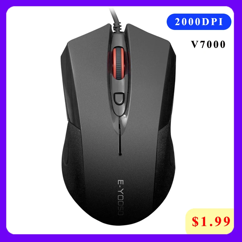 Maus Optische Mäuse V7000 Mit USB Empfänger Gamer 2000DPI Maus Wired Gaming Für Studenten Büro Computer PC Laptop Zubehör