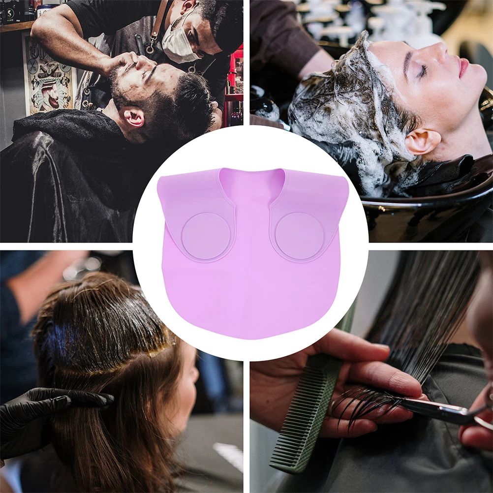 

Adjustable Silicone Haircut Cape Hair Dye Neck Shield For Salon Home Use Shampoo Beard Styling Collar Hair Coloring Wrap