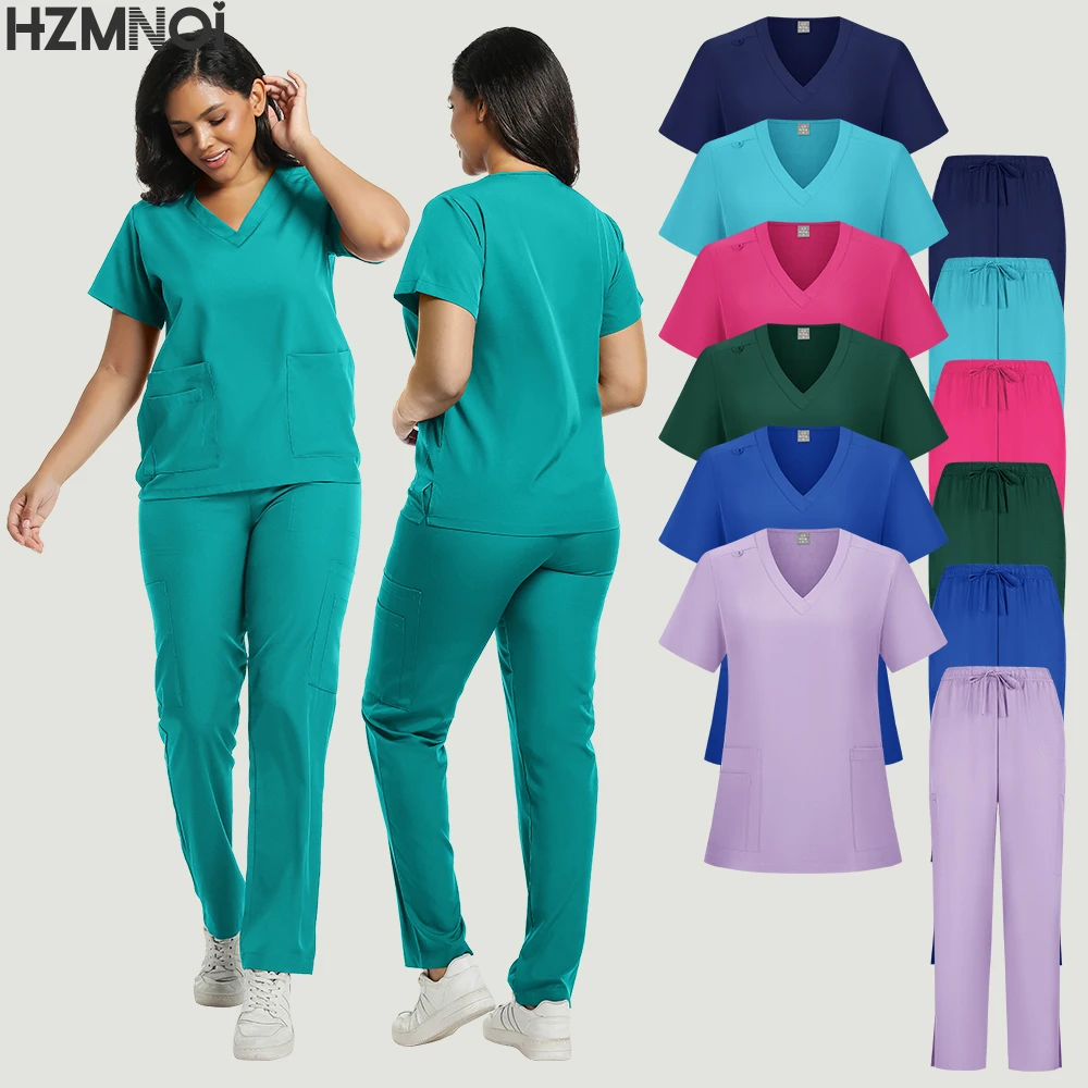 Medical Uniforms Nurse Nursing Work Clothes Women Scrubs Sets Surgical Suits Lab Hospital Overalls Beauty Salon Spa Work Clothes