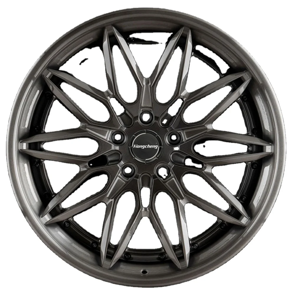 26 stylesHongcheng 3 Piece Forged Aluminum Alloy Wheel Custom Glossy Black 18 19 20 Inch 5x120 Wheels Hub