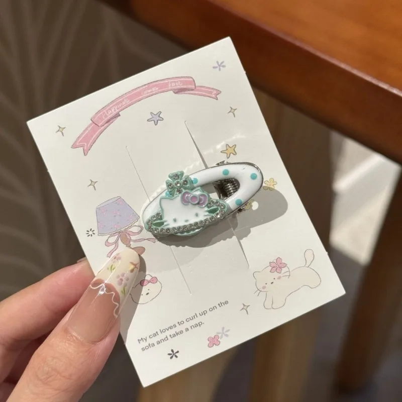 

Cute Hello Kitty Hair Clip Kawaii Cartoon Anime Women Accessories Decoration Desktop Toy Ornament Student Girls Gift Wholesale