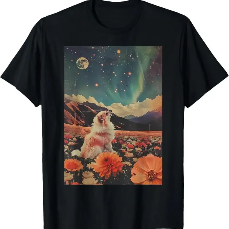 

Футболка с забавным щенком породы померанский шпиц, милой собакой и винтажным рисунком