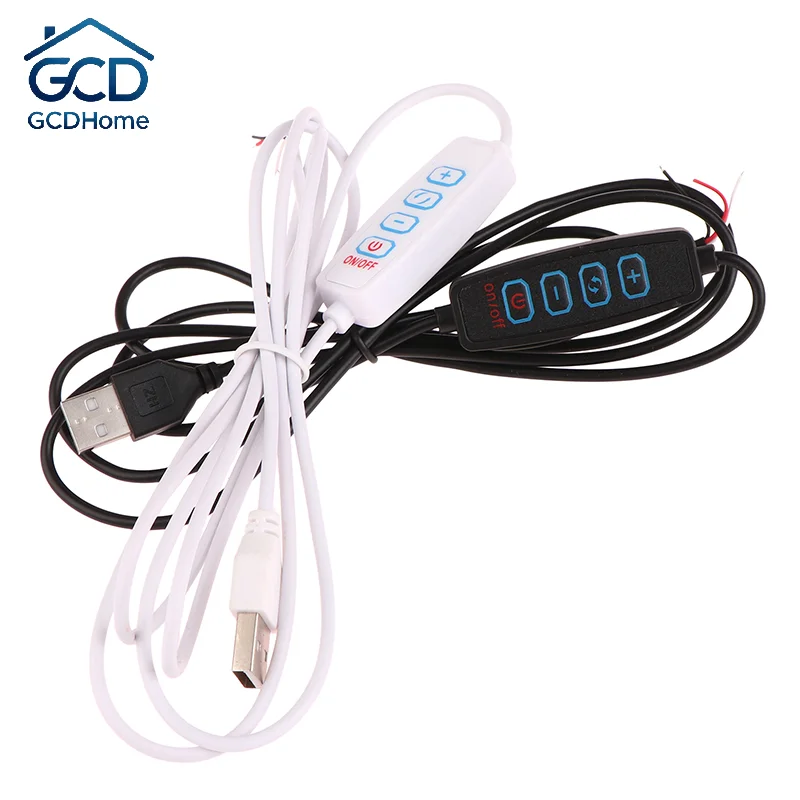 1.5M USB 5V LED Light Dimming Cable 4Key Controller Dual Color CCT Adjustment Wire