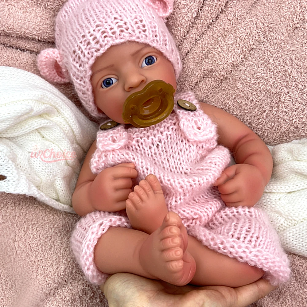 La niña suave de 17 pulgadas puede usar chupetas realistas pesadas de silicona renacido bebé pintado a mano venas visibles regalo de muñeca para la demencia