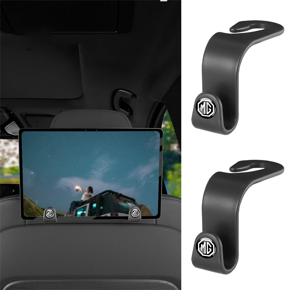 

Car Interior Seat Headrest Back Hanger Storage Hooks For MG ZS 5 7 6 Cyberster MG4 EV ES5 HS ONE GT GS MG3 EZS 3SW Scorpio RX8