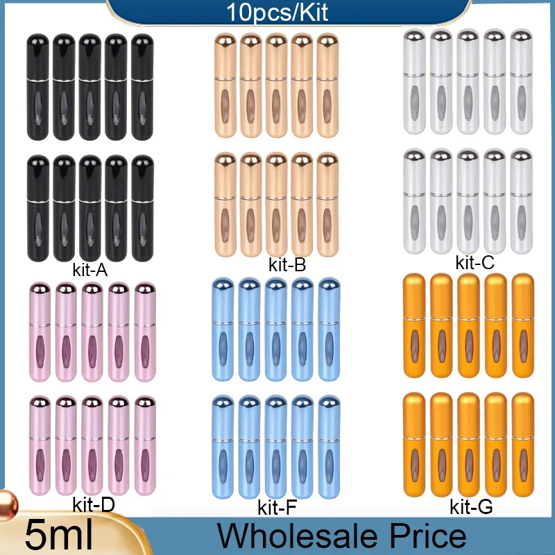 

5ML Mini Perfume Atomizer Portable Cosmetic Bottle Refillable Spray Bottle Spray Bottle Press Head Sample Bottling Dispenser