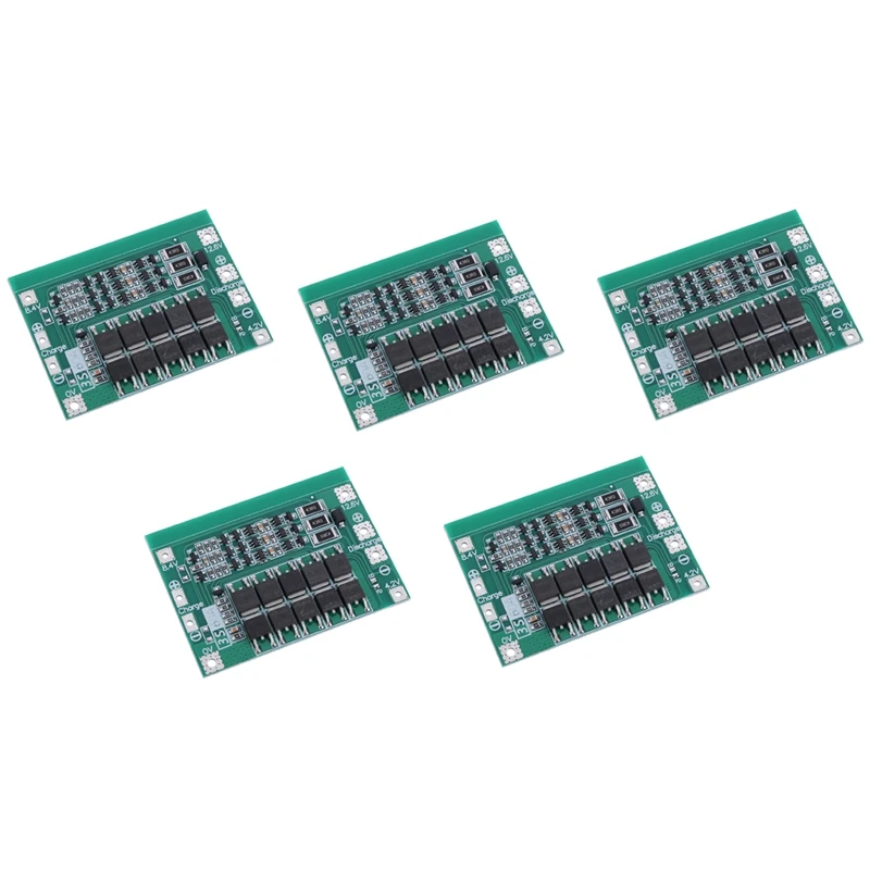 5X 3S 60A Bms Board Lithium Li-Ion 18650 Battery Protection Board For Drill Motor 11.1V 12.6V 18650 Lipo Cell Module