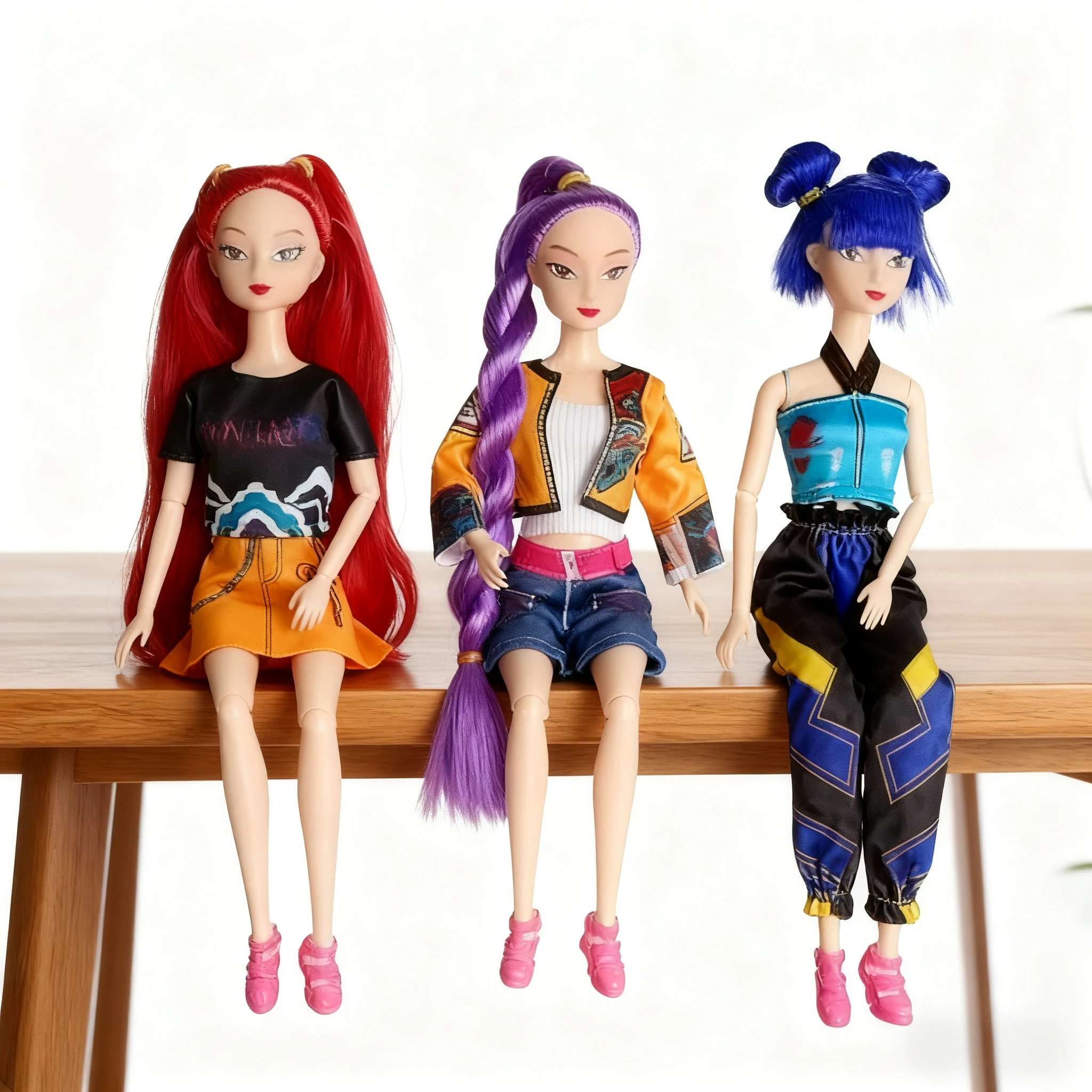 Hot Kpop Demon Hunters Rumi Action Figure Party K-POP Demon Slayer Vinyl Doll Zoey Desktop Ornament Toy For Kid Christmas Gifts