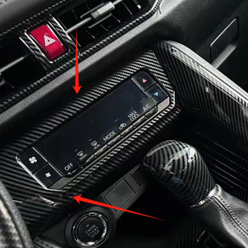 لتويوتا يارس كروس 2024 2025 اكسسوارات السيارات ABS الداخلية مركز التحكم تكييف الهواء التبديل غطاء الكسوة صب W4 #4