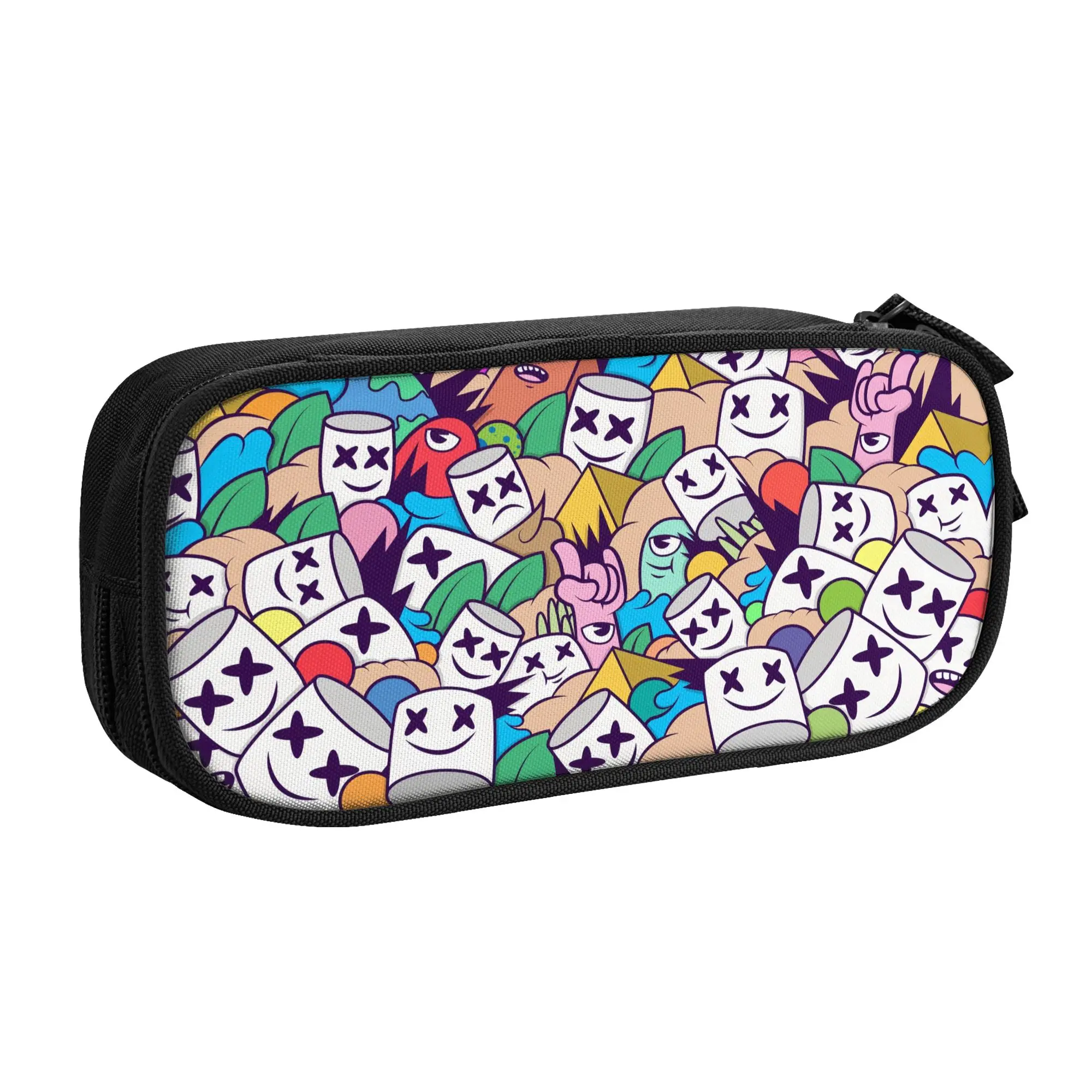 Marshmellos American Electronic Music Producer And DJ  Pencil Case for Girl Boy Large Storage  Pen Bag Box School Supplies
