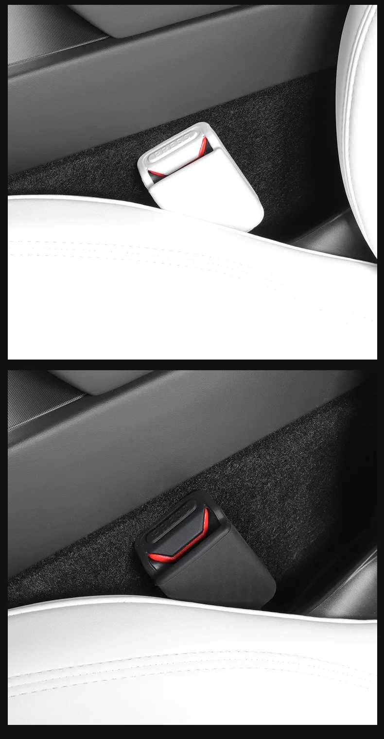 Für Tesla Model Y Juniper 2020-2025 Vordersitzgurt-Silikonschutz Vollabdeckung für Model 3 Sitzgurtschnallen-Basisabdeckungen – Detail 12