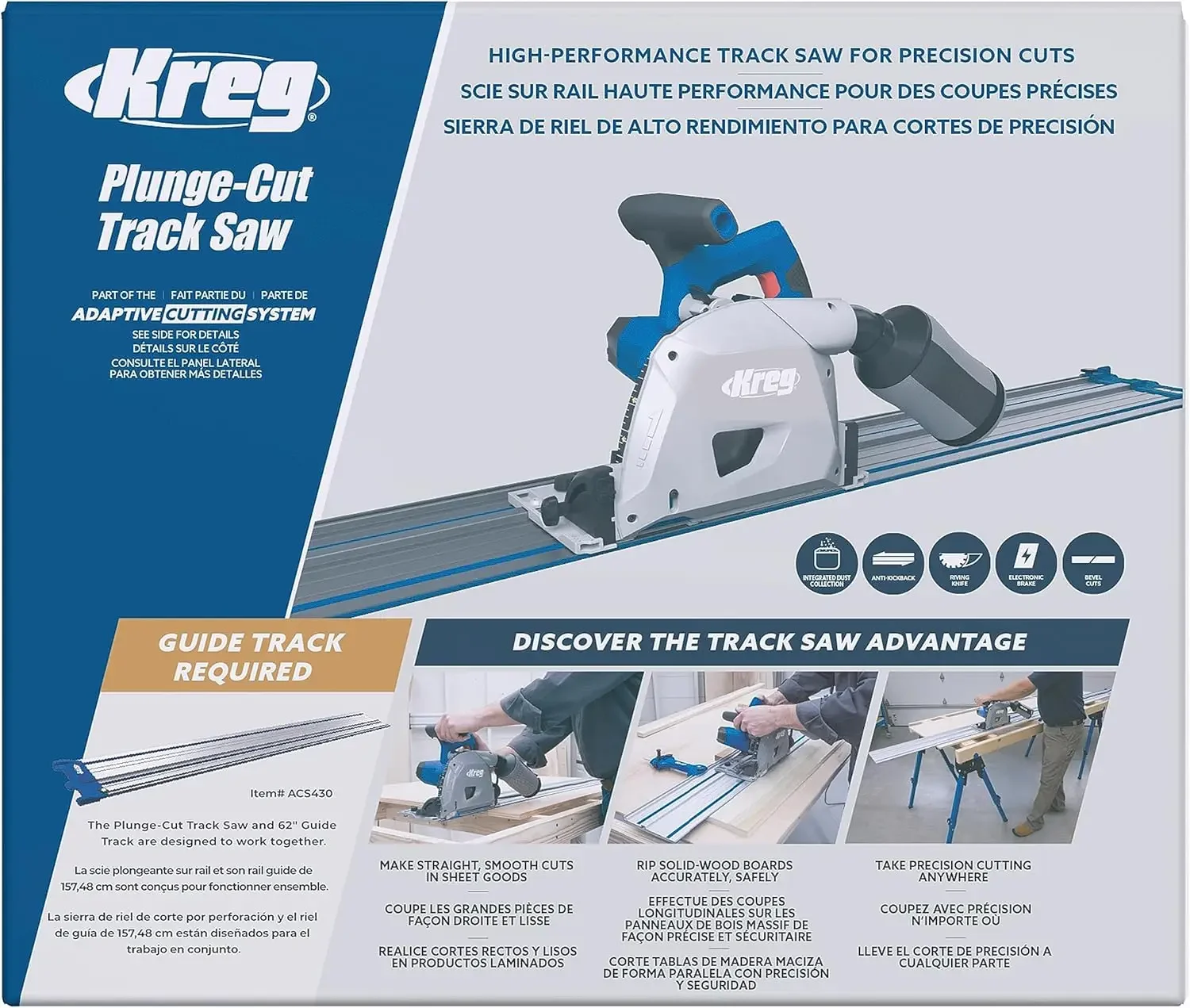 Kreg ACS-SAWBB - Kreg ACS Plunge-Cut Track Saw (replaces ACS-SAW)