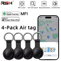 4 Pcs Smart Finder GPS Bluetooth Tracking Anti-Lost Device Smart Tag Locator Alarm Reminder For Pet Key Works With Apple Find My