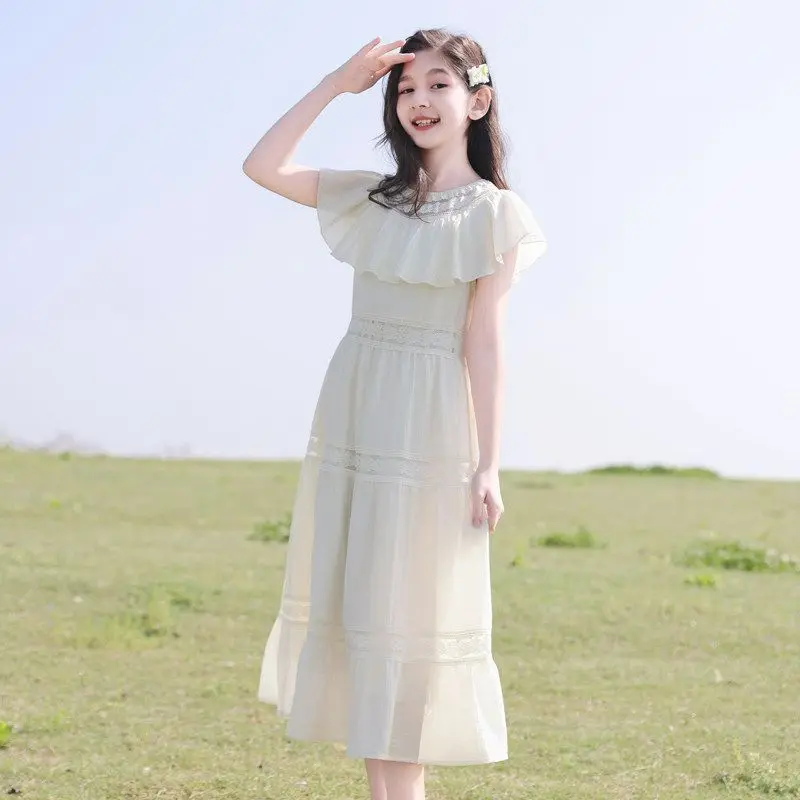 Fashion Girls Princess Party Dresses Summer Kids Birthday Gift Children's Wedding Evening Prom Gown Dress Vestido Teen 4-14 Year
