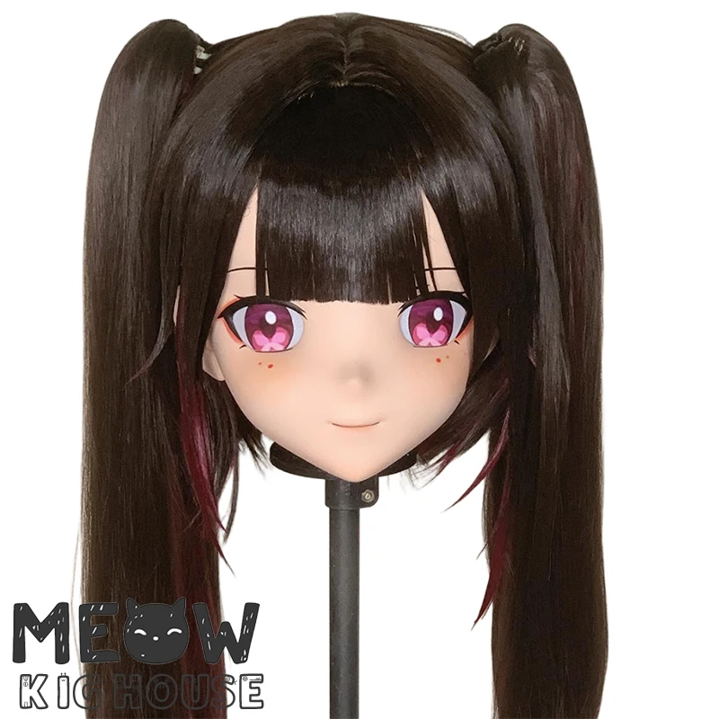 

(MEO459) Customize Handmade Full Head Lockable Crossdress Male to Female Japanese Cartoon Anime Game Character Kigurumi Mask