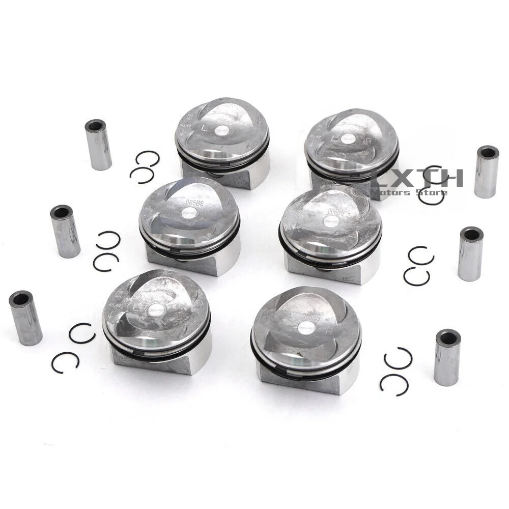 6x Pistons Rings Set STD Φ85.5mm A06E107065BS A06E107066BS A06E198151H For Audi A4 B8 A5 A6 C6 Q5 3.2 FSI CALA CALB