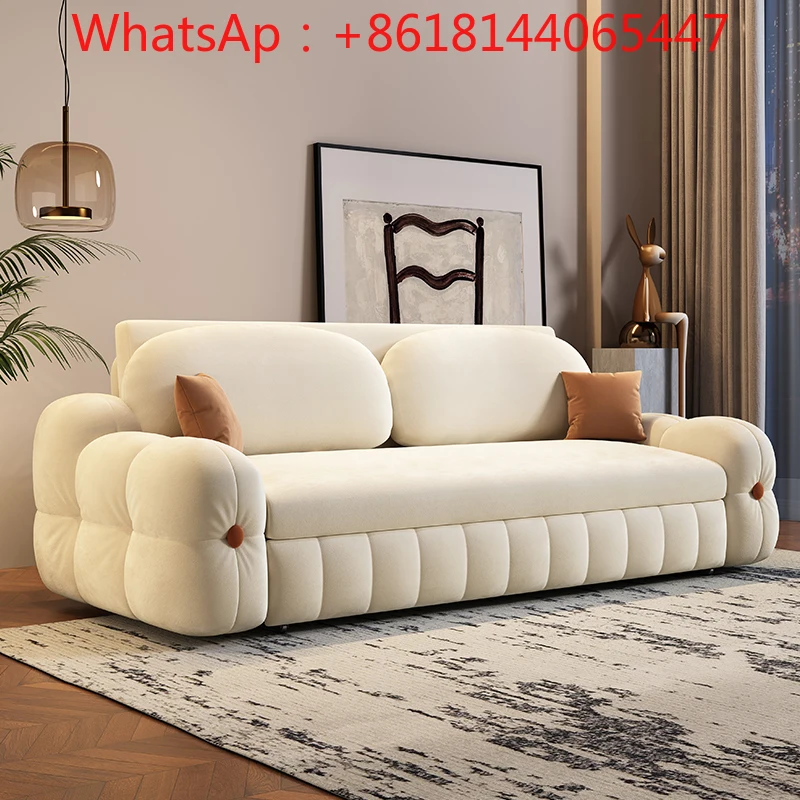 

Кремовый ветровой диван-кровать, многофункциональный складной интегрированный двойного назначения, новый раздвижной диван для хранения вещей, для гостиной, маленькой квартиры