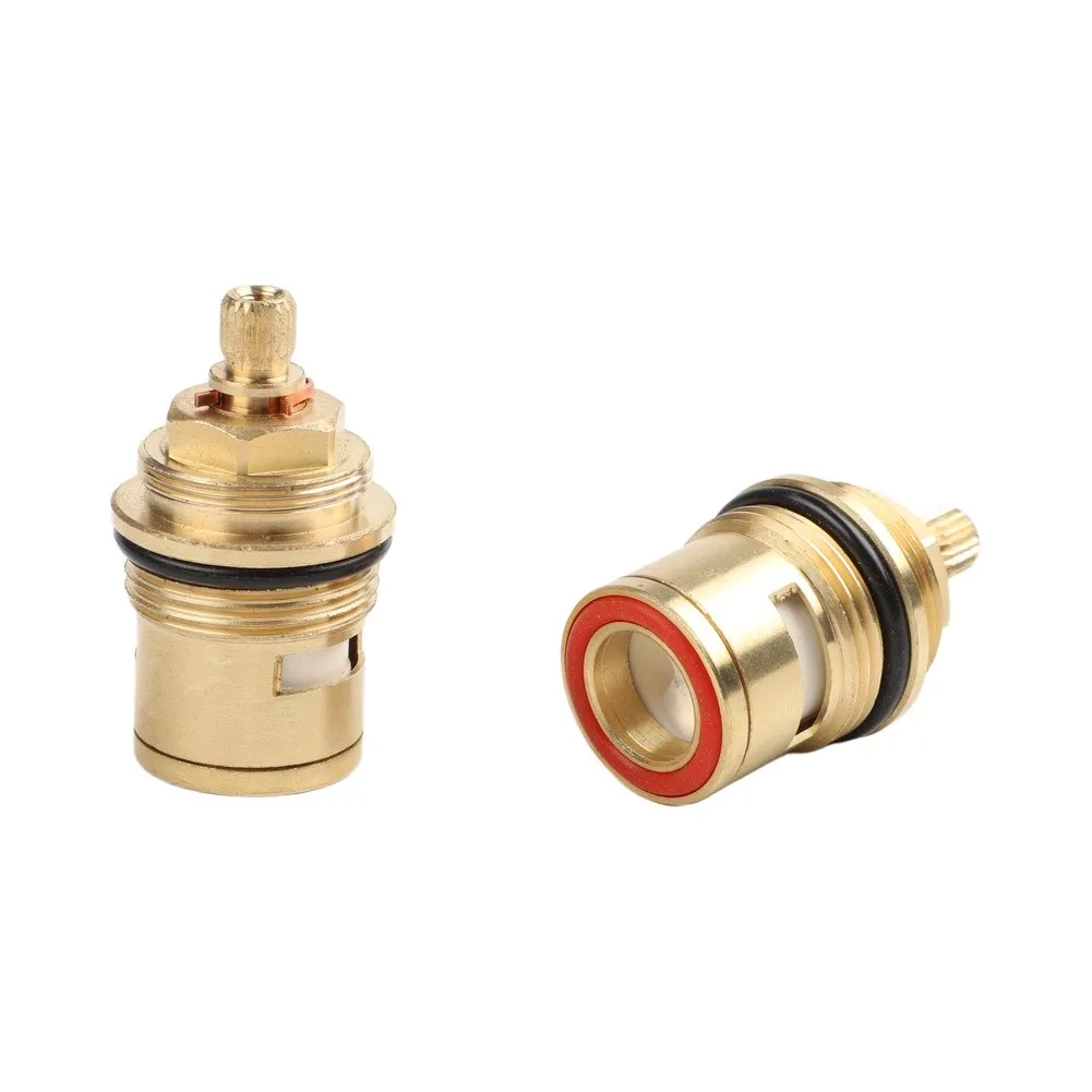 Brass Disc Cartridge Replacement Kit 2 Pieces for 3/4 Inch Water Valves with Precision Engineering and Dual Core Marking