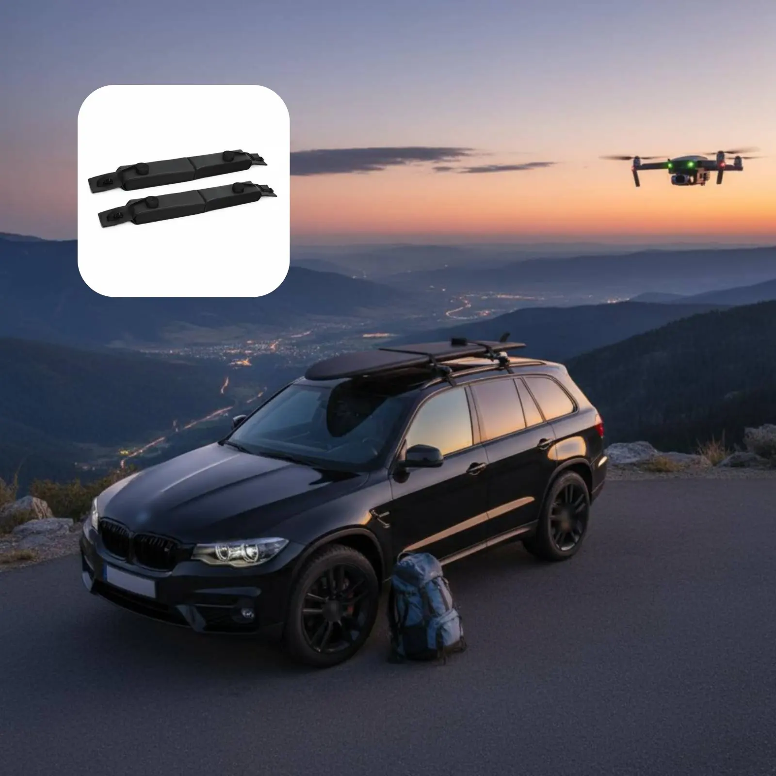 

2 Pieces Kayak Roof Carrier Portable Foldable Roof Pads Surfboard Car Rack Easy Installation Kayak Car Rack Non-Slip for Outdoor