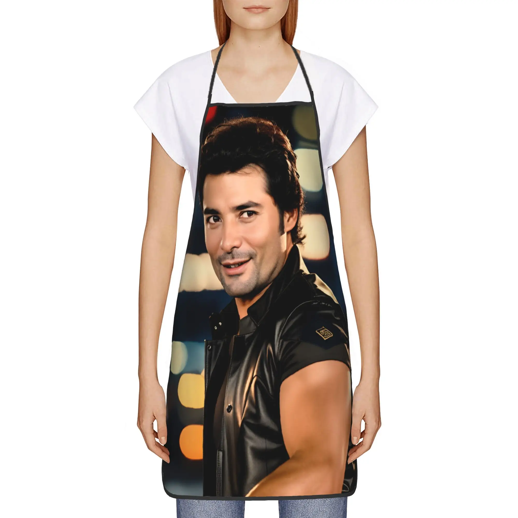 Style Chayanne Puerto Rican Latin Pop Apron  Adult Restraunt Kitchen Accessories Household Custom Aprons without Pocket