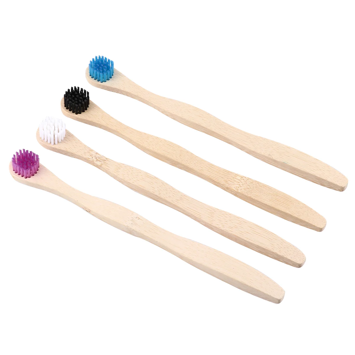 4 pçs limpador de língua raspador escova de dentes de bambu escova de língua para limpeza profunda oral (branco) limpador de língua de bambu