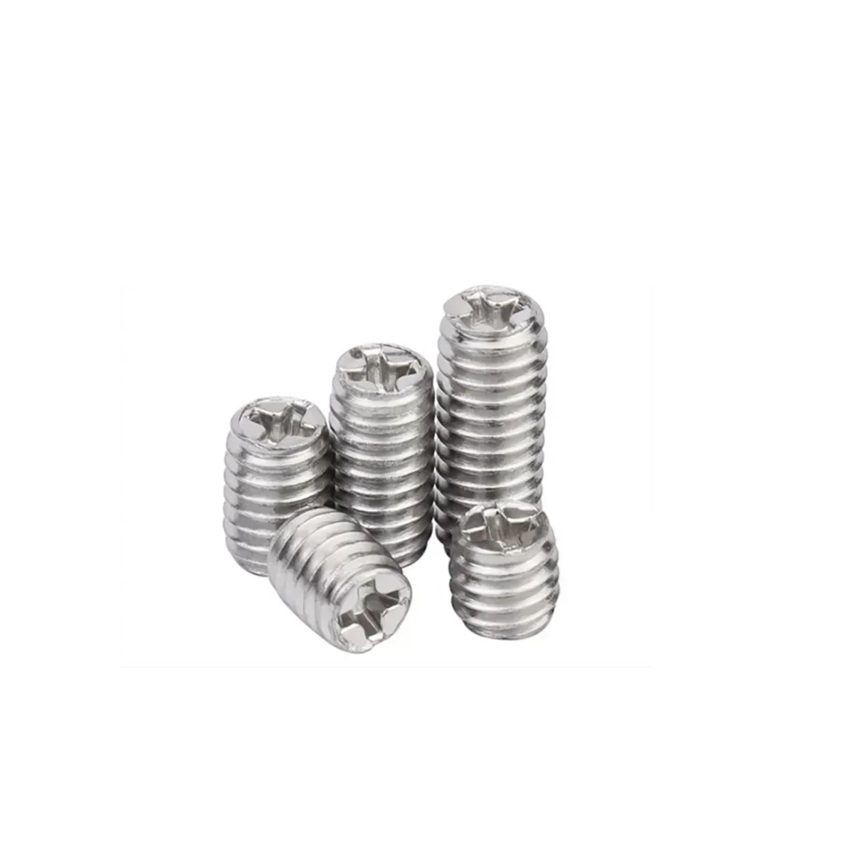 304 Stainless Steel Cross Flat End Set Screw / Headless Phillips Bolt M2M2.5M3M4