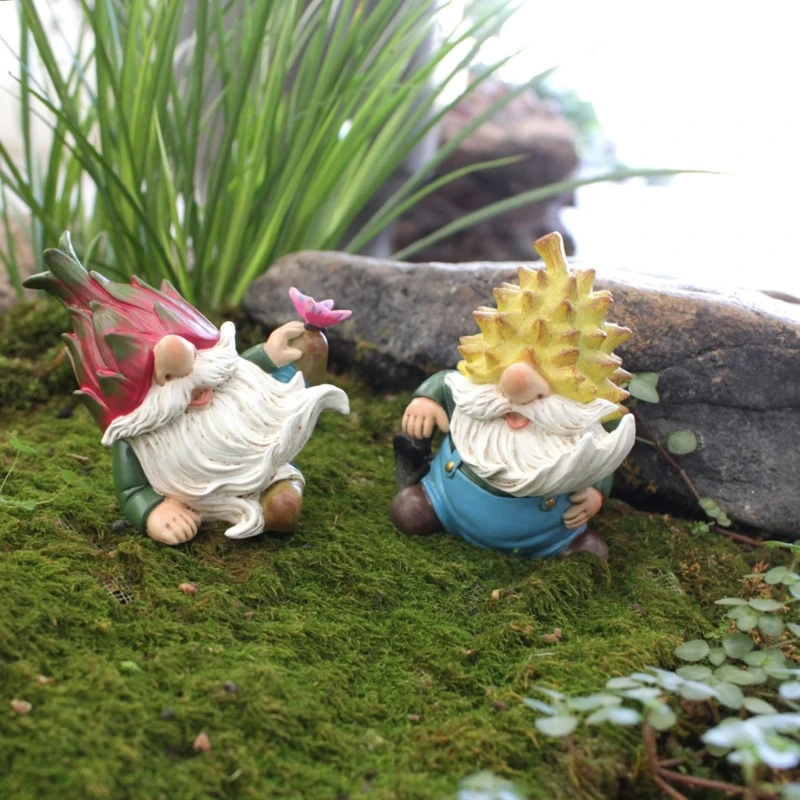 Pineapples Dwarfs Figurine Fruit Gnomes Decorations for Dining Table Yard Shelf Dropshipping