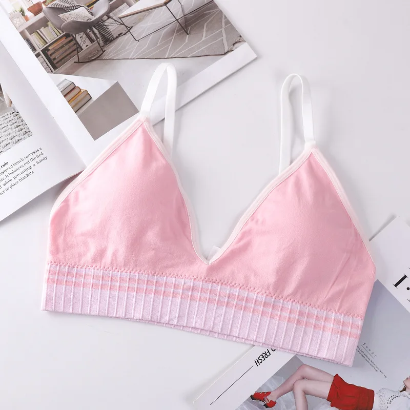 New Striped Women Bra Bralette Lingerie push up bra Cotton flexible Bra For Women Fashion Ins bras Lady Tops Underwear Bralette