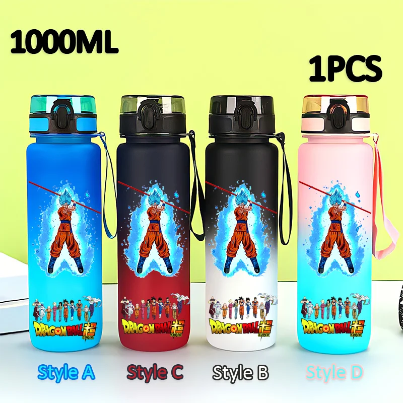 Dragon Ball 1000ML Kleurverloop Water Cup Kakarotto Vegeta IV Randapparatuur Cup Dragon Ball Super Student Volwassen Drinkbeker Gift