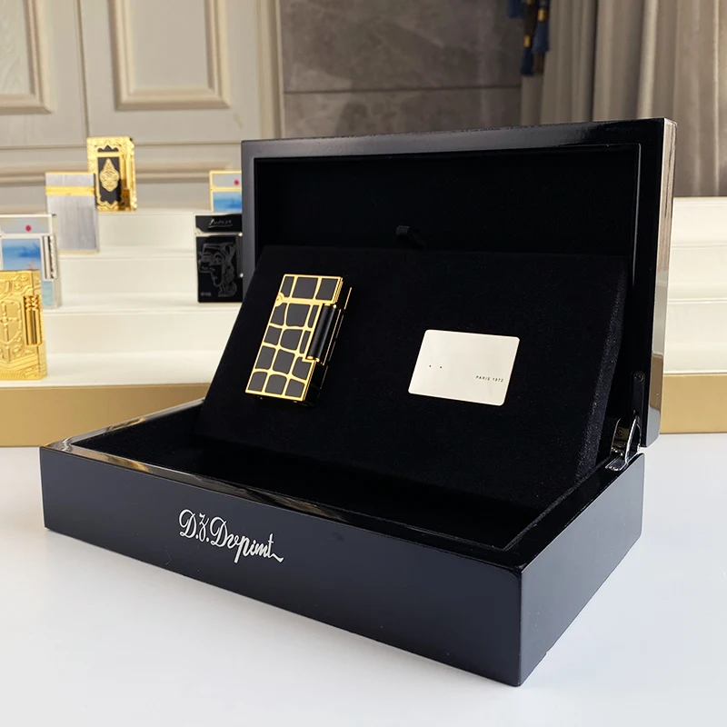 Luxury Single & Double Flame Butane Lighter New Commemorative Edition Ping Sound Natural Paint Cigarette Smoker 12128