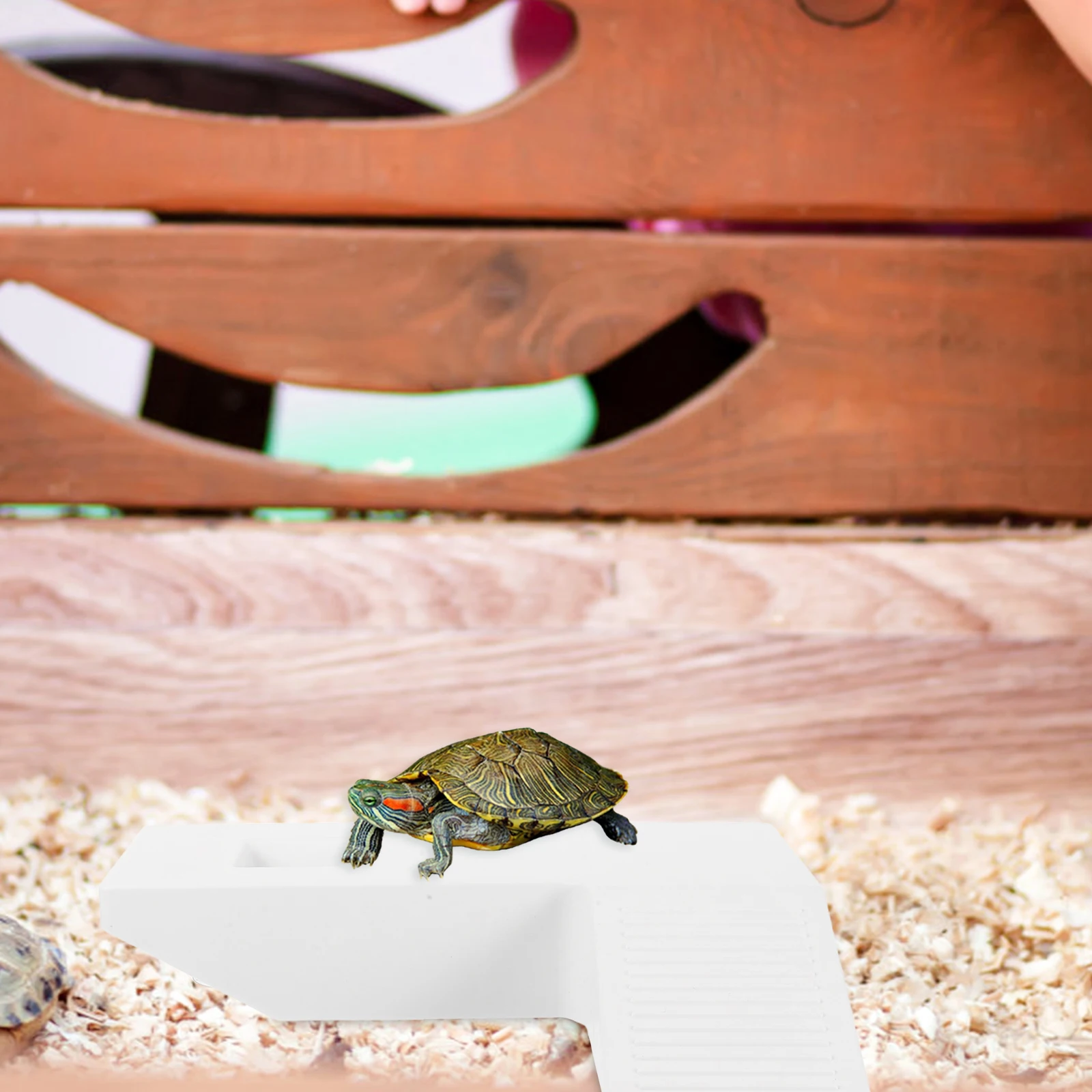 

Turtle Basking Platform Aquatic Turtle Habitat Ramp Reptile Tank Climbing Accessory Durable Terrace for Shell Health