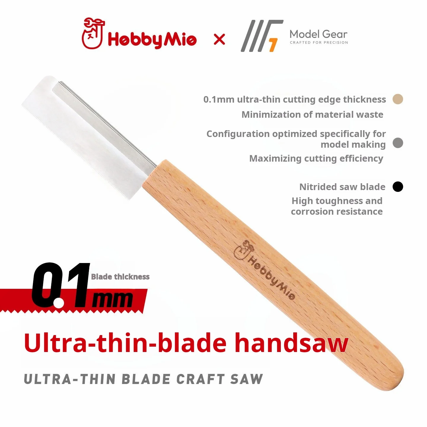 HobbyMio Mini Model Hand Saw 0.1mm Ultra‑Thin Blade Precise Cuts for Gundam Model Resin Kit DIY Hobby Modelling Building Tools