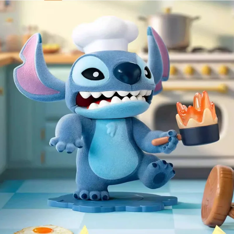 

Authentic Disney Stitch Super Trouble Maker Series Flocked Blind Box Figures Decor Gift For Friends Birthday Present