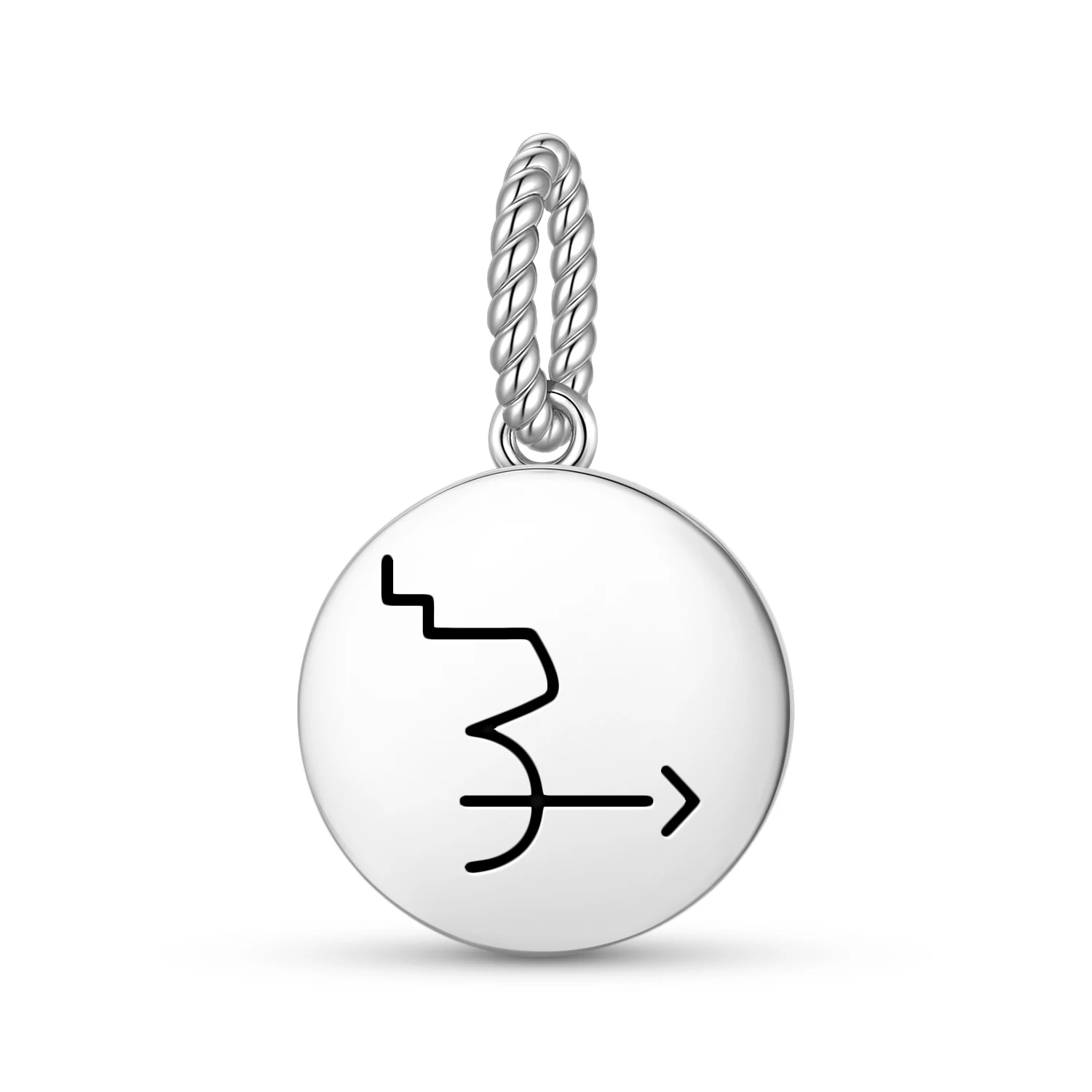 

Reiki HANG SENG DOR Pendant 925 Sterling Silver Symbol Charm Bead for Women Bracelet Necklace Jewelry Trendy